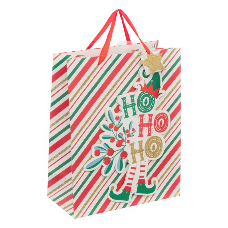 Sac cadeau en papier de l'atelier lutins du père N