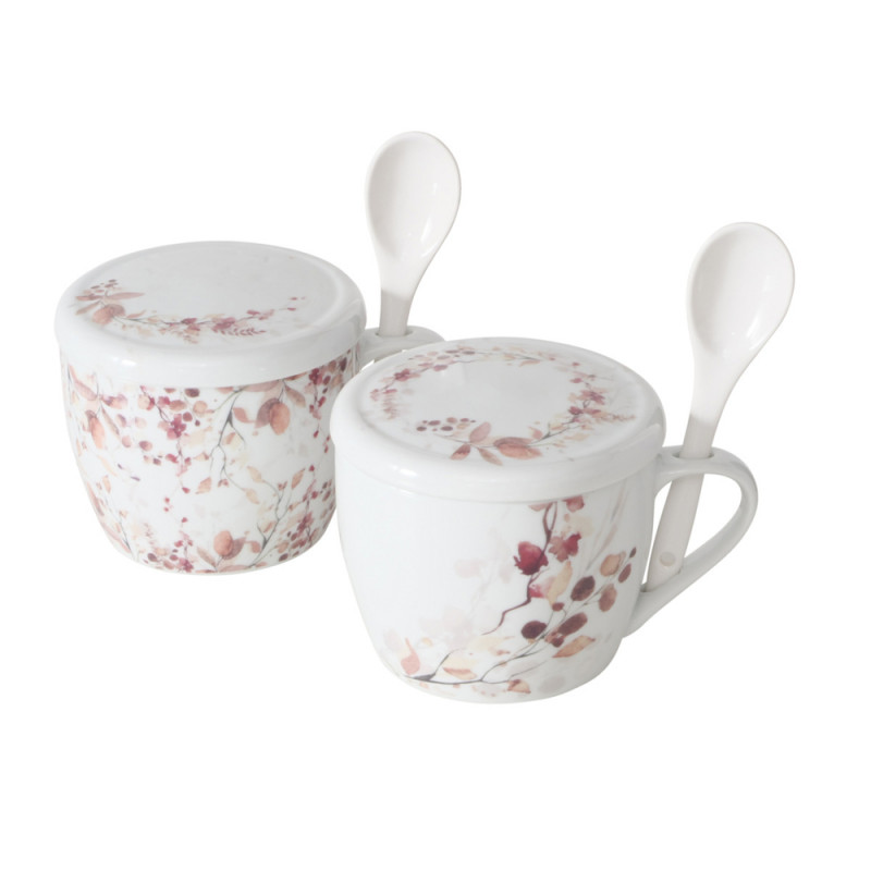 Tasse Jumbo Bernada, motif floral - L. 16xl. 12,8x