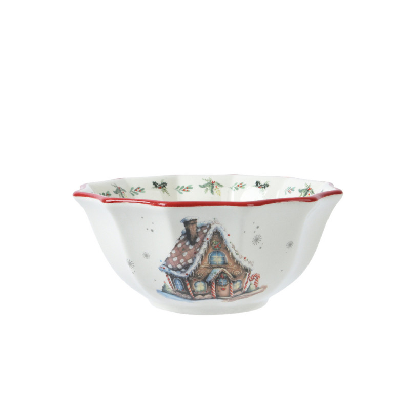 Bol en céramique, motif Maison houx - D. 15cm