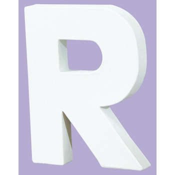 Lettre R, en papier mâché L. 12 cm