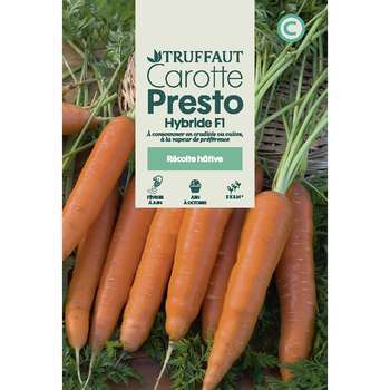 Graines de carotte Presto hybride F1 en sachet