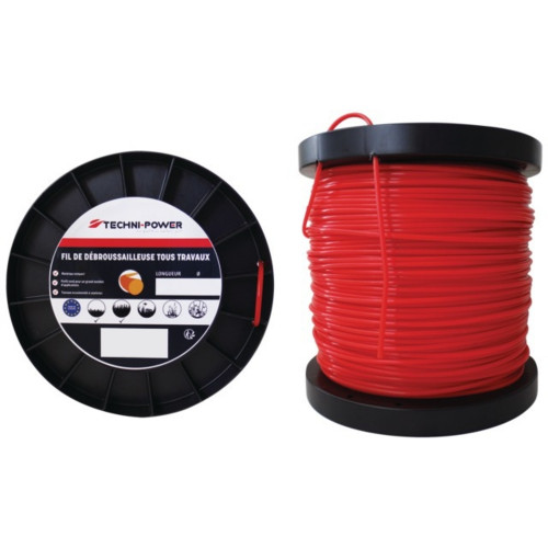 Fil de debroussailleuse rond ø 2,4 mm bobine de 90