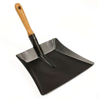 Pelle poussière métal avec manche bois L 41cm l 26