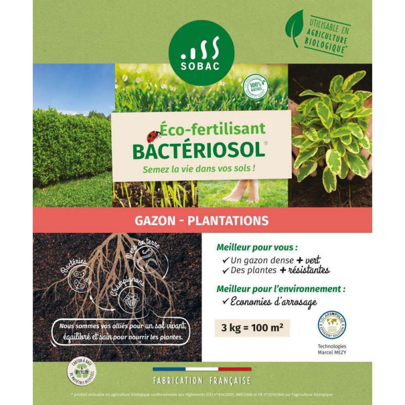 Eco fertilisant Bacteriosol gazon, plantations - 3