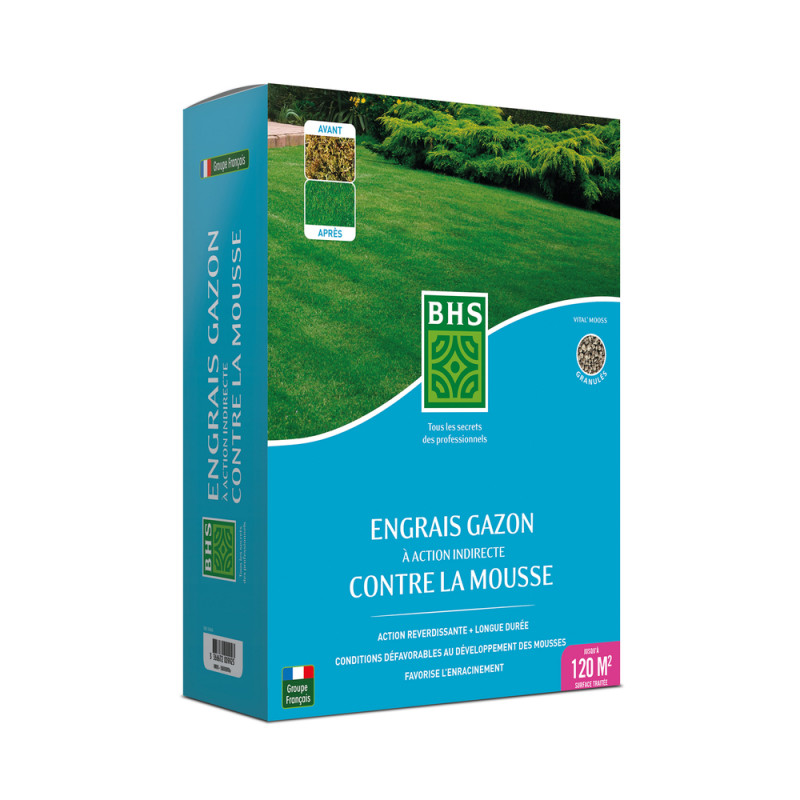 Engrais gazon BHS à action préventive contre la mo