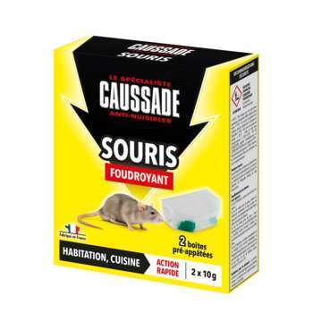 Anti-souris : x2, appât, boîte, 20g