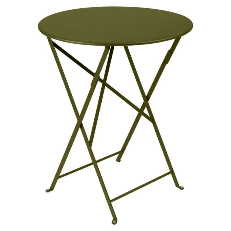 Table Bistro, coloris pesto - D60 H74cm