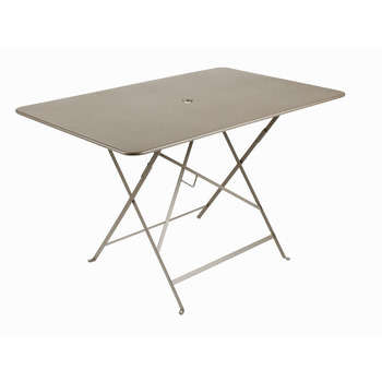 Table pliante extérieure BISTRO en acier taupe - 1