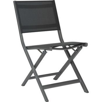 Chaise Pliante NILS Pietement Alu Graphite Textile