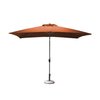 Parasol en toile orange avec manivelle - 300x200 c