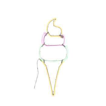 Néon glace couleur rose, 52.5x20.5cm