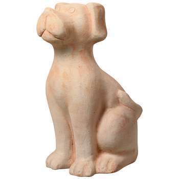 Chien Terra : terre cuite, L.27xl.16xh.32cm