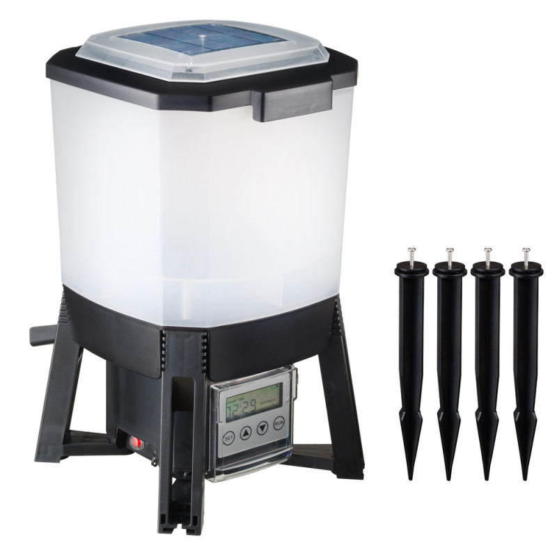 Distributeur nourriture solaire bassin 6 L
