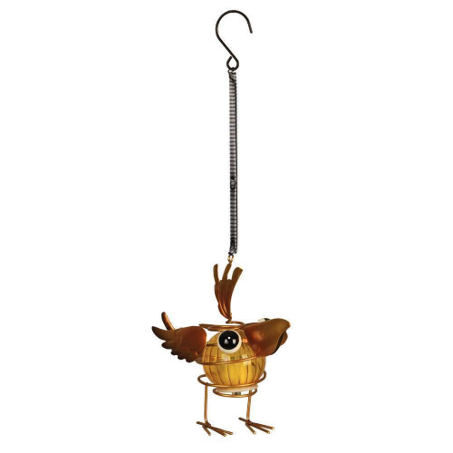 Suspension solaire LED Bird Hang en métal bleu/jau