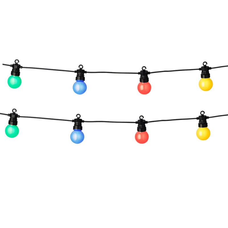Guirlande lumineuse 'Party', 20 ampoules LED multi