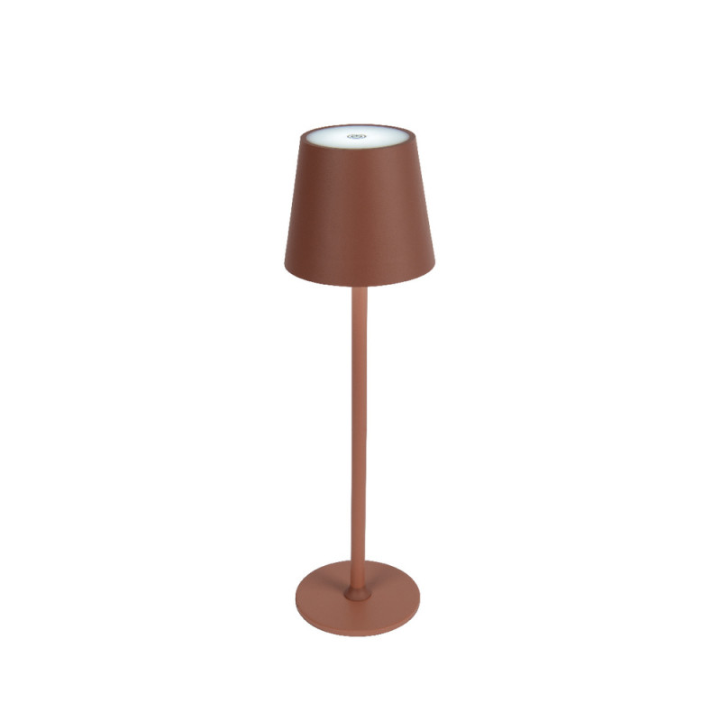 Lampe de table rechargeable coloris terra