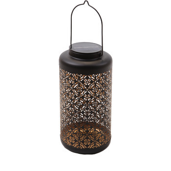 Lanterne 22 mini LED Andaluz en métal noir - H. 31