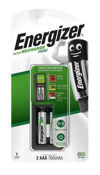 Chargeur Mini Energizer + 2 piles AAA/LR3 incluses