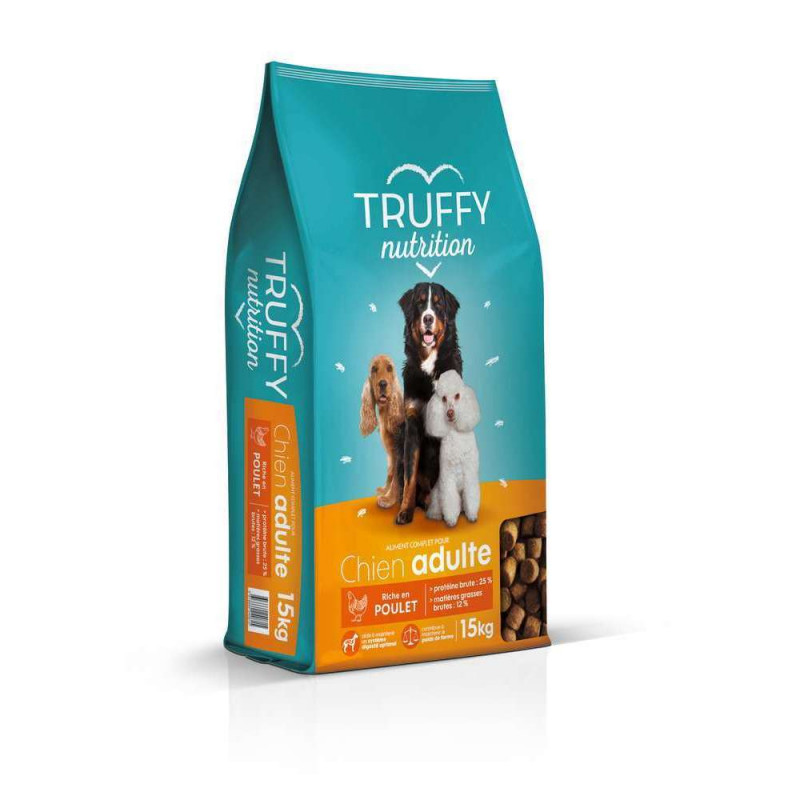 Croquettes au poulet pour chien adulte 15kg