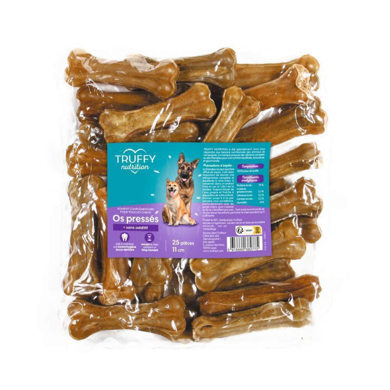 Os pressés 11cm pour chien Truffy nutrition x25 pi