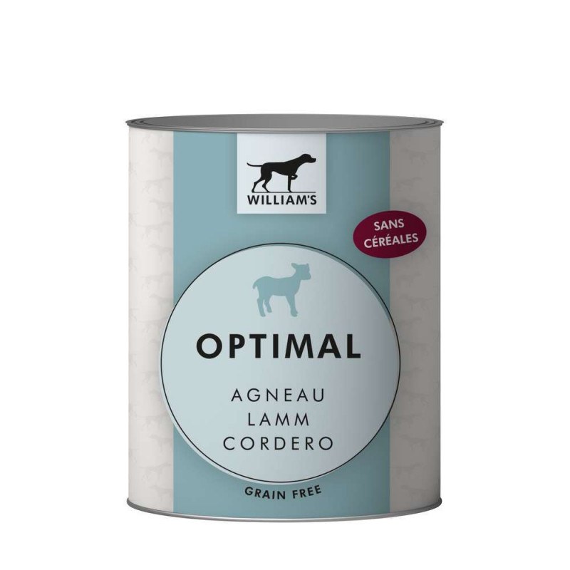 Terrine pour chien à l'agneau aliment humide sans