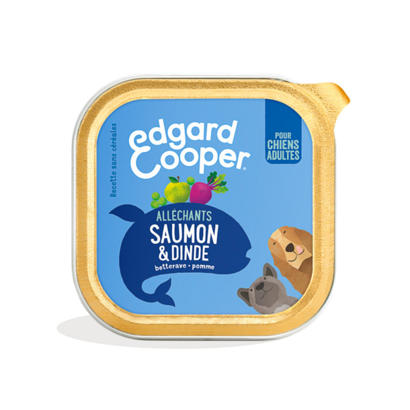 Pâtée au saumon et à la dinde pour chien adulte -
