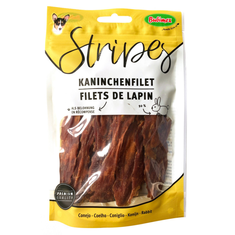 Friandises filets de lapin pour chien 100g