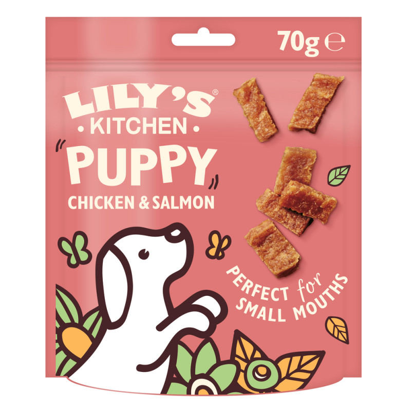 Friandises Lily's Kitchen Puppy au poulet et saumo