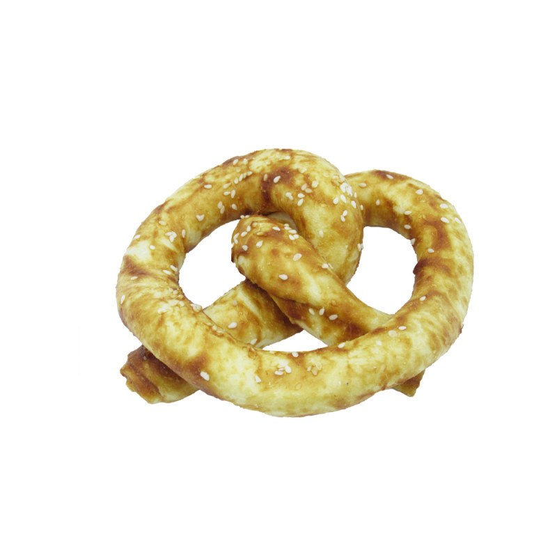 Friandise pour chien, bretzel poulet, Ø13cm, 90g