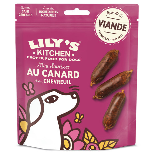 Friandises pour chien : mini saucisses au canard e
