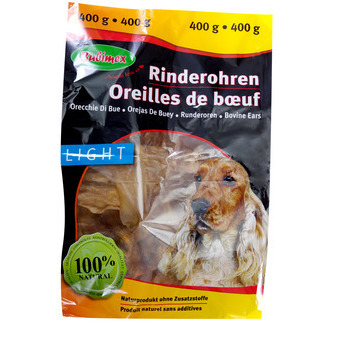 Friandise chien oreilles de buf : 400 g