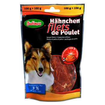 Friandise chien filet de poulet : 100 g