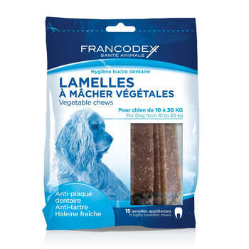 Lamelles à macher pour chien de 10 à 30 KG : 350G