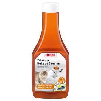 Huile de saumon, aliment complémentaire pour chien