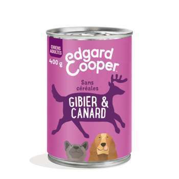 Boîte au gibier et au canard sans céréales pour ch