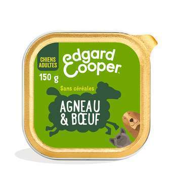 Barquette Edgard&Cooper agneau et buf pour ch
