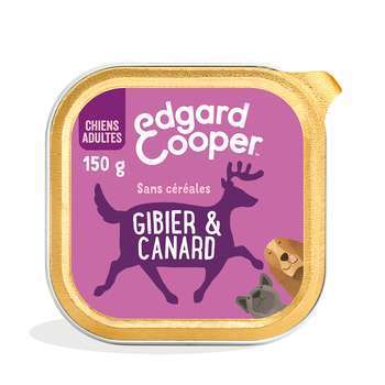 Barquette Edgard&Cooper gibier et canard pour