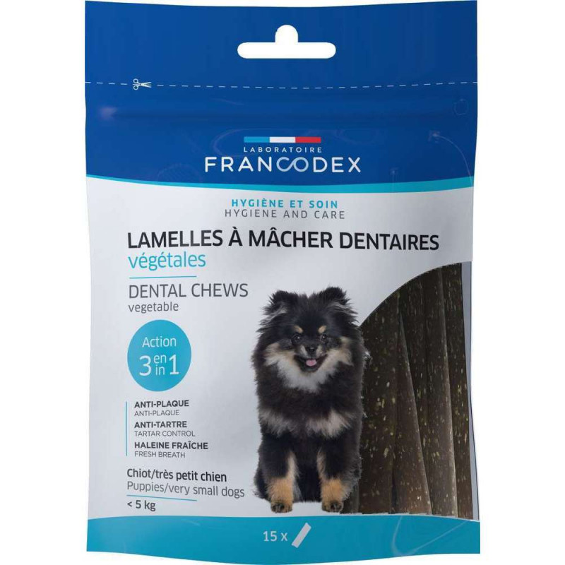 Lamelles à mâcher dentaires pour chiot/très petit