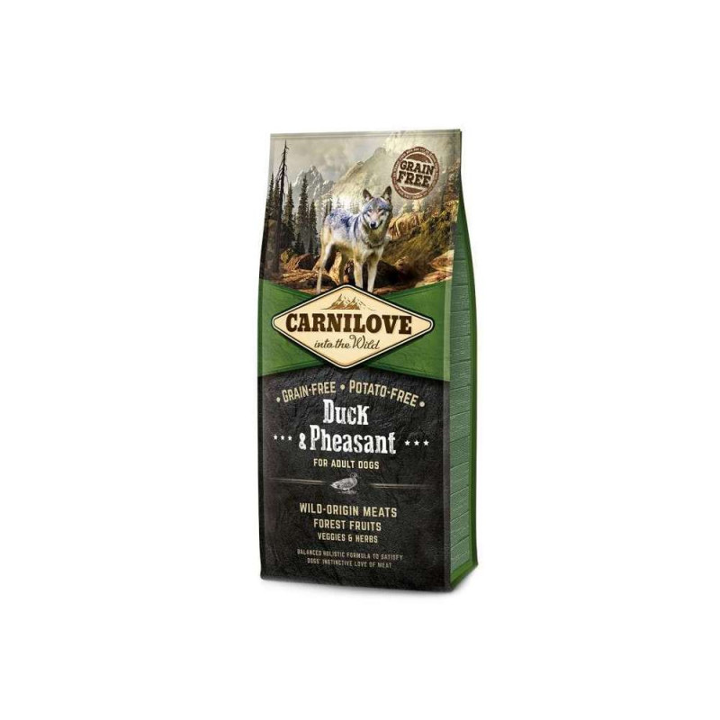 Croquettes Carnilove Canard/faisan 12kg + 1kg
