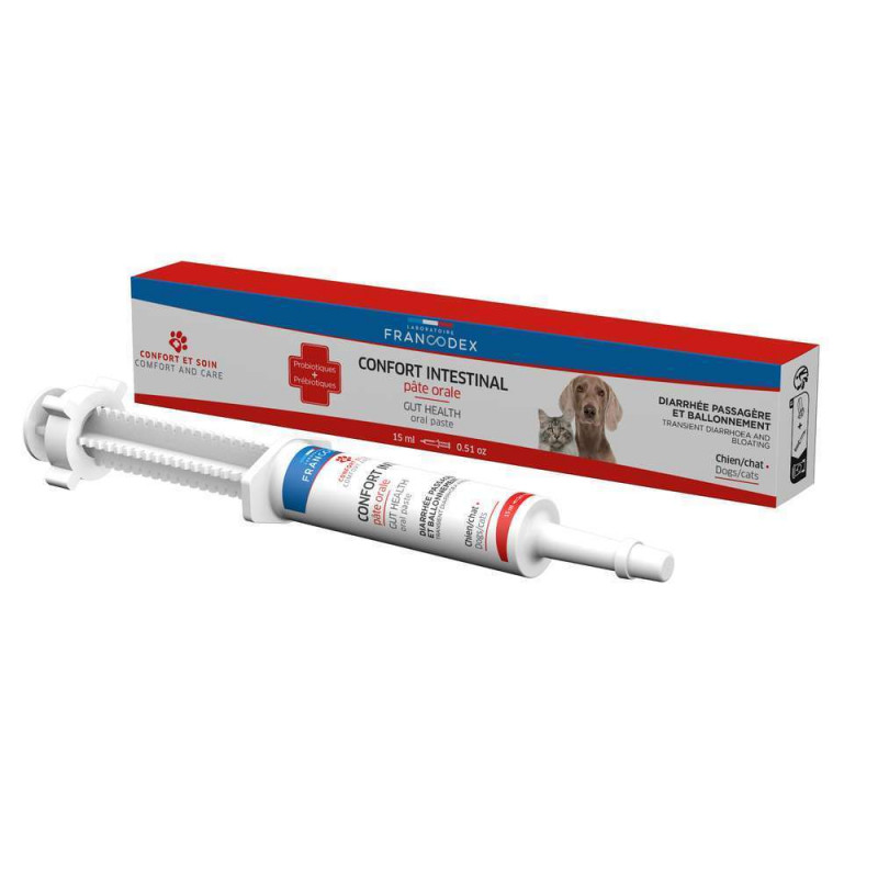 Seringue Confort Intestinal, pâte orale pour chien