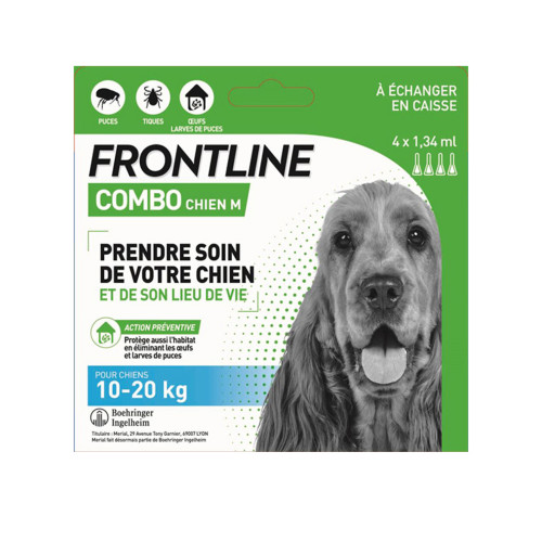 Pipettes Combo chien 10 à 20 Kg - 4x1. 34 ml