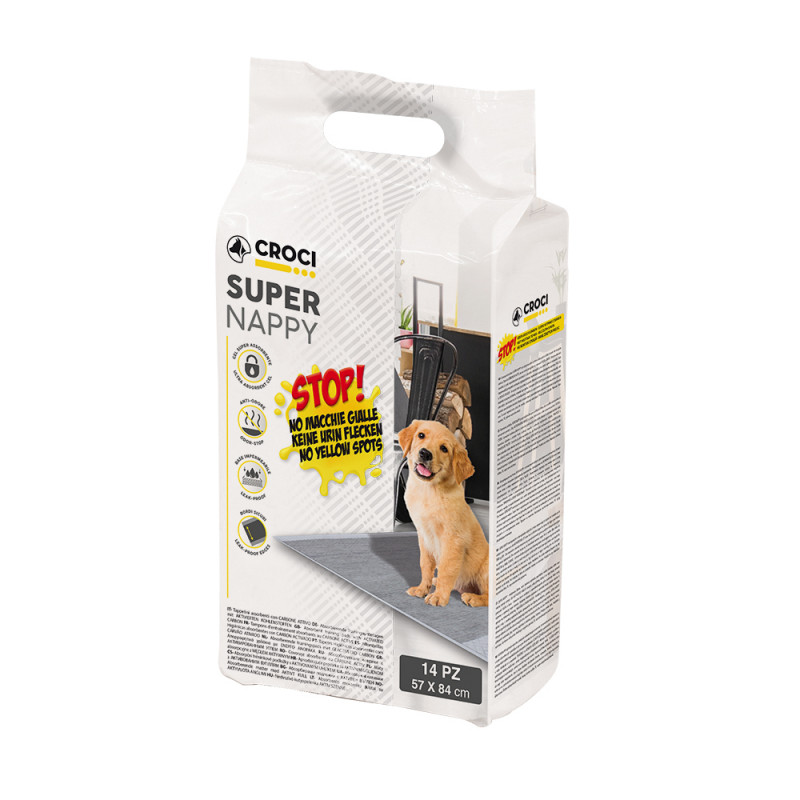 Tapis hygiénique super nappy pour chien 84x57 14 p