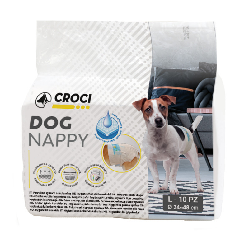 Couches jetables pour chien Dog Nappy'', taille XL