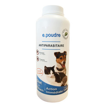 E.Poudre antiparasitaire chien et chat : 300g