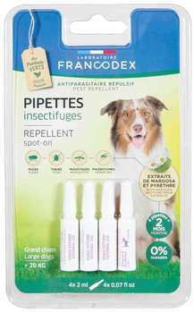 Pipettes antiparasitaires pour grand chien x4