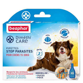 Pipettes Dimethicare chien moyen : 6 doses