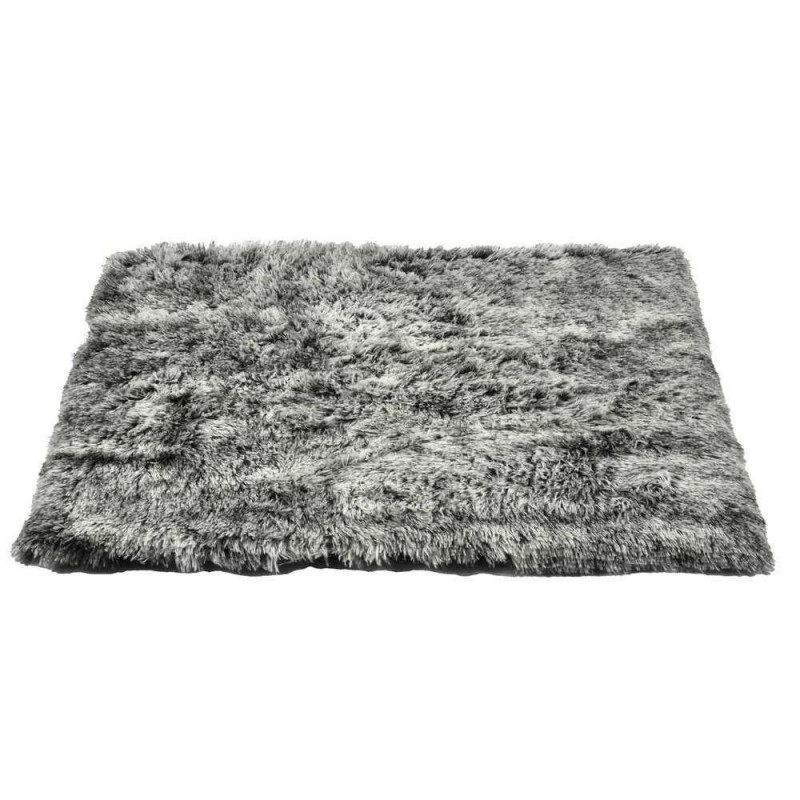 Plaid ''Poilu'' pour chien bicolore noir 100x70cm