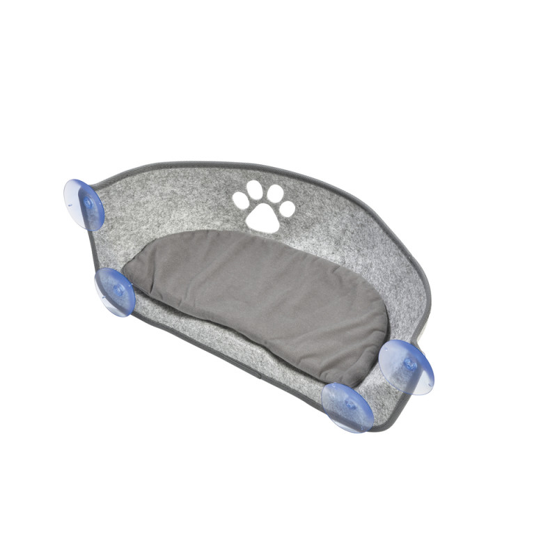 Hamac ventouse gris pour chat