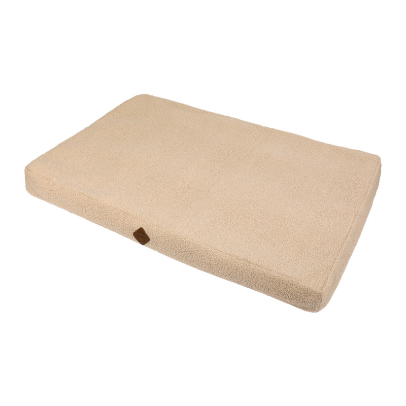 Matelas Teddy T90 déhoussable écru pour chien