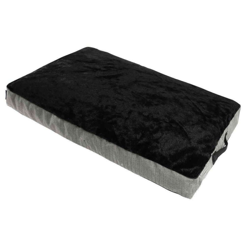 Matelas Deluxe T100 chien : noir, 100x65x12cm